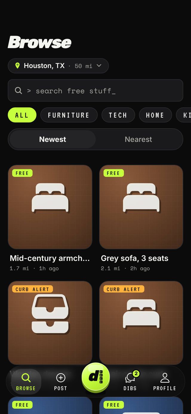 Browse list with filters